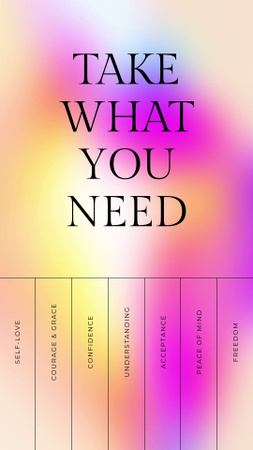 Inspirational List on Colorful Gradient Instagram Video Story Design Template