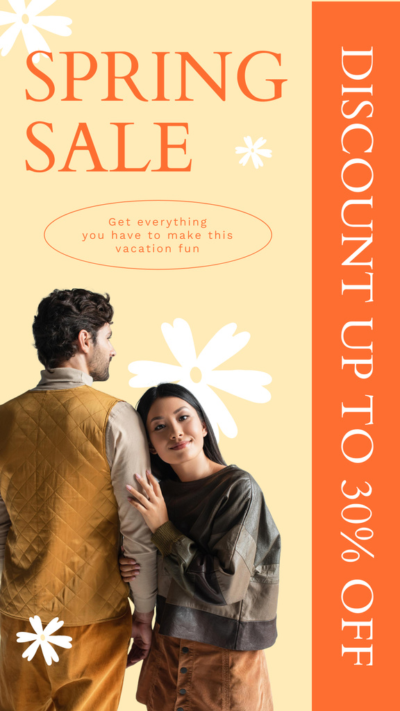 Spring Sale Discount Offers for Couples Instagram Story Design Template