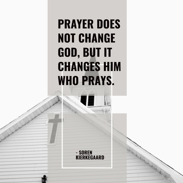 Ontwerpsjabloon van Instagram van Famous Quote about Prayer