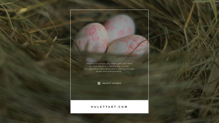 Colored Easter eggs in nest Full HD video tervezősablon