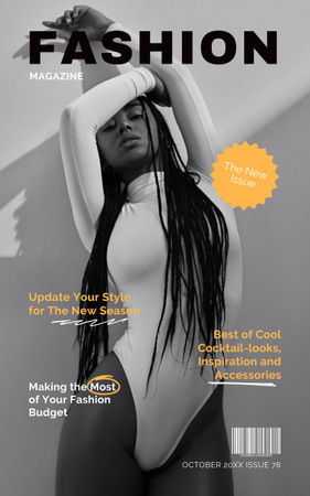 Mahdollisia tyylivinkkejä houkuttelevan nuoren afroamerikkalaisen naisen kanssa Book Cover Design Template