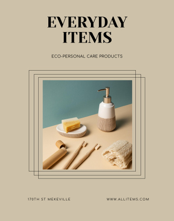 Offer of Eco-Personal Care Products Poster 22x28in Design Template