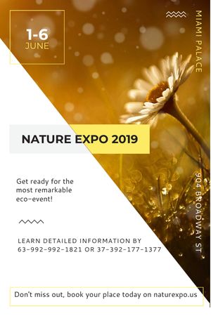 Nature Expo Announcement Blooming Daisy Flower Tumblrデザインテンプレート