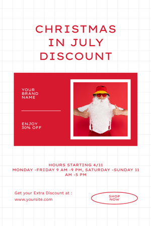 Template di design Incredible Savings with Our Christmas in July Sale Flyer 4x6in