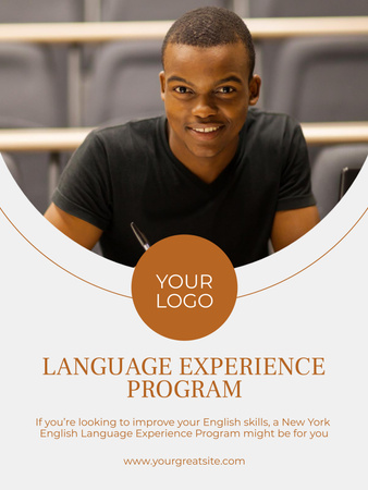 Language Courses Ad Poster 36x48in Design Template