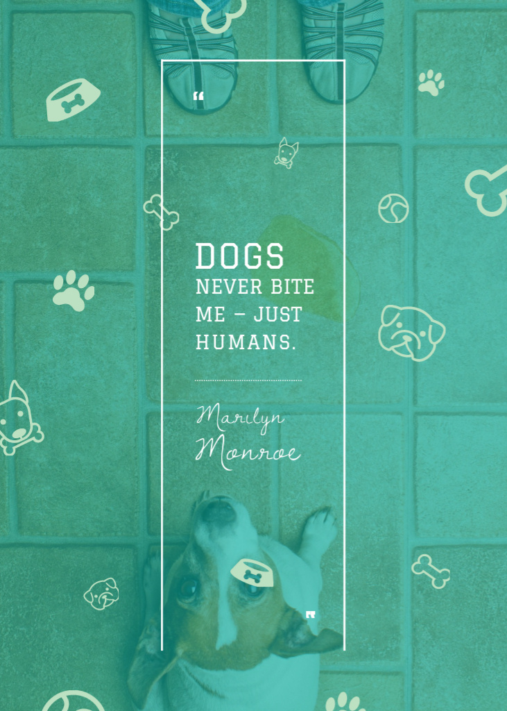 Plantilla de diseño de Dogs Quote with cute Puppy Invitation 