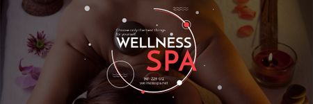 Wellness spa website Ad Email header Modelo de Design