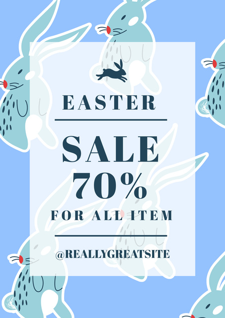 Modèle de visuel Announcement of Easter Discount for All Products - Poster