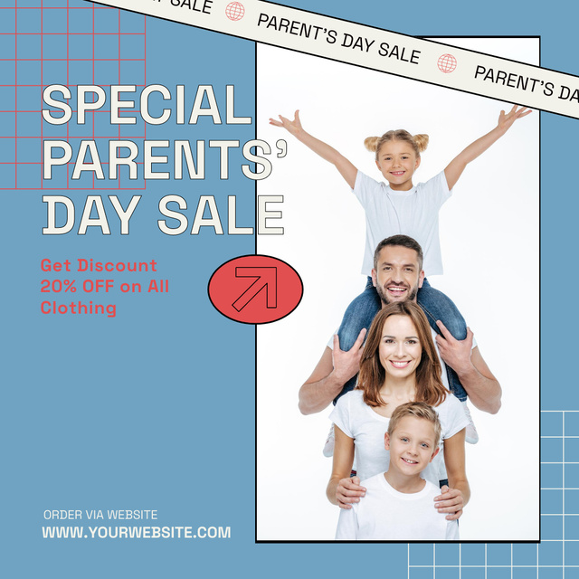 Ontwerpsjabloon van Instagram van Special Parent's Day Sale Announcement