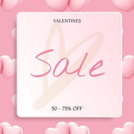 Valentine's Day Discount Sale Offer Instagram AD Design Template