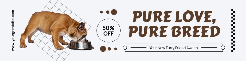 Discount on Purebred Dogs Twitter Πρότυπο σχεδίασης
