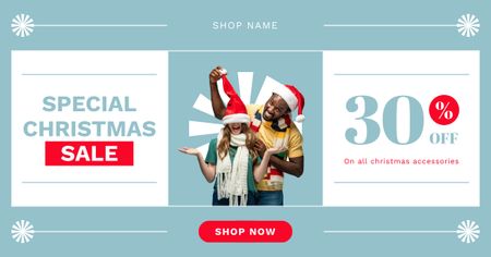 Special Christmas Accessories Sale Facebook AD Design Template