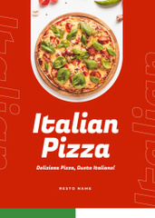Delicious Italian Pizza Offer on Red