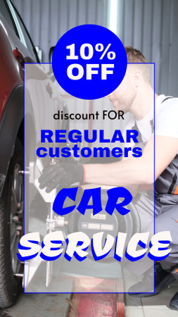 Good Car Service With Discount For Regular Customers TikTok Video tervezősablon