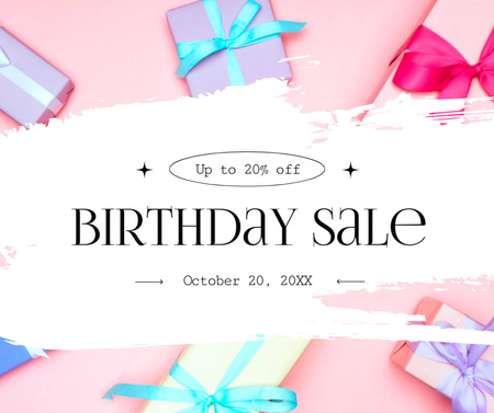 Ontwerpsjabloon van Facebook van Birthday Sale Announcement