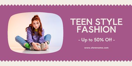 Stylish Fashion Items With Discount For Teens Twitter Design Template