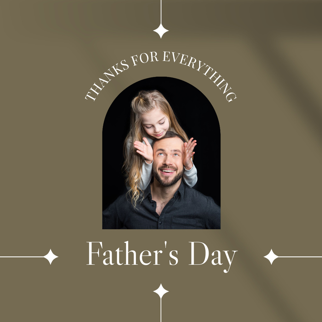 Modèle de visuel Father's Day Thanks and Greeting - Instagram