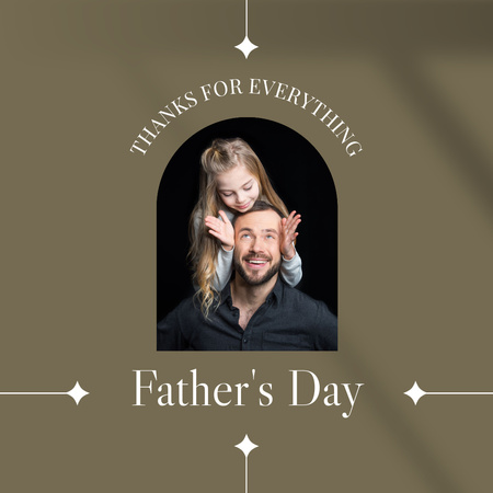 Father's Day Thanks and Greeting Instagram Design Template