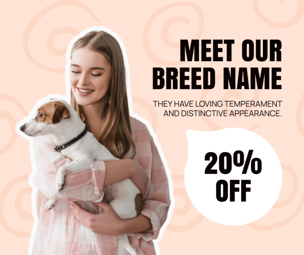 Discount on Jack Russell Terriers Facebookデザインテンプレート