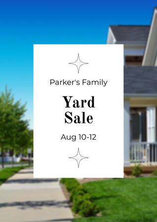 Garage Sale Ad with Street View Poster Design Template