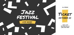 Jazz Festival Announcement With Chaotic Figures
