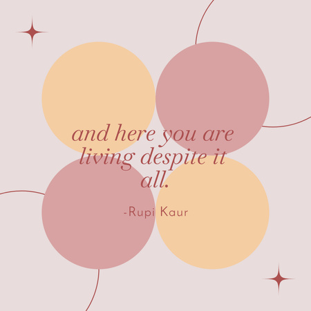 Designvorlage Inspirational Quote about Life für Instagram