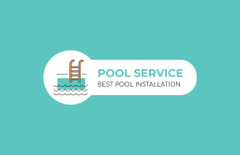 Simple Emblem of Pool Installation Company