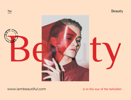 Modèle de visuel Young attractive woman with bright Makeup - Postcard 4.2x5.5in