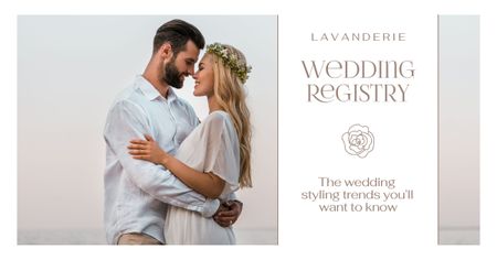 Wedding Celebration Announcement Facebook AD Modelo de Design