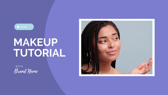 Platilla de diseño Makeup Tutorial Ad in Purple Full HD video