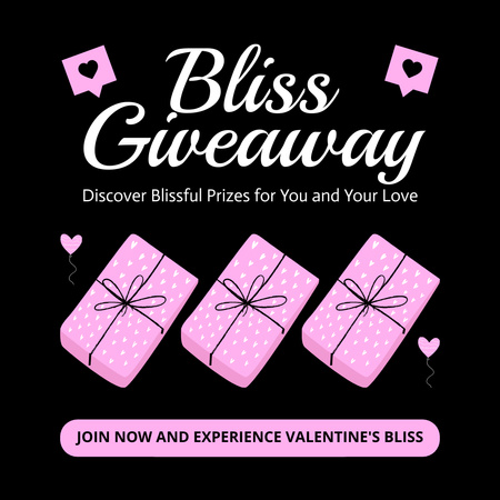 Modèle de visuel Cadeaux Blissful à offrir pour la Saint-Valentin - Instagram