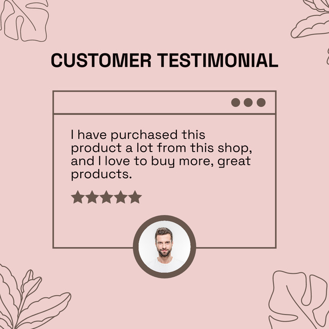 Positive Feedback On Purchase Instagram Design Template