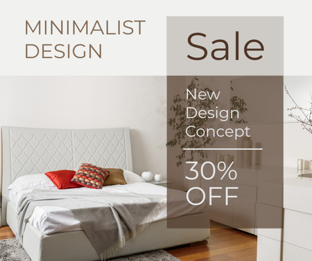Yatak Odası Mobilyası İndirimi Facebook Tasarım Şablonu