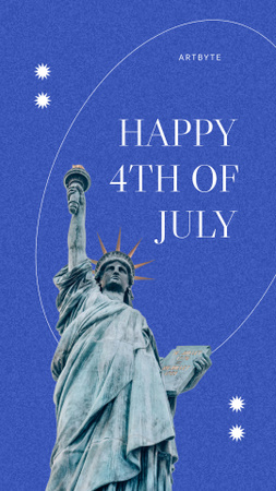 USA Independence Day Celebration Announcement Instagram Video Story Design Template