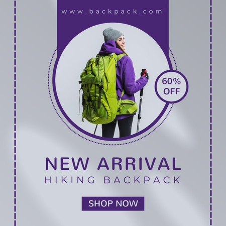 New Arrival of Camping Equipment  Instagram Design Template