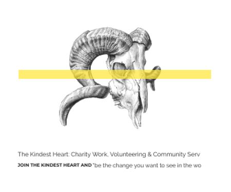 Plantilla de diseño de The Kindest Heart: Charity Work Large Rectangle 