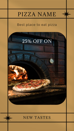 Best Place to Eat Pizza Instagram Story Design Template