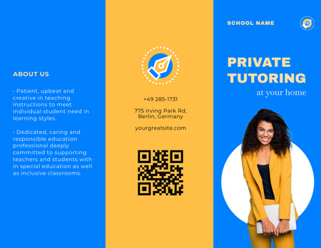 Plantilla de diseño de Oferta de servicios de tutor privado Brochure 8.5x11in 