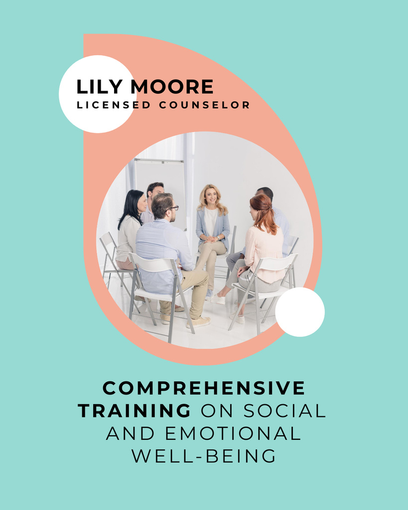 Social and Emotional Training Poster 16x20in Design Template