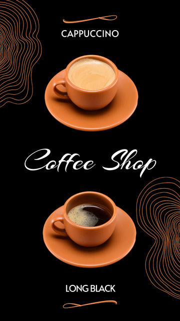 Coffee Shop Offer Big Variety Of Coffee Beverages Instagram Story Modelo de Design