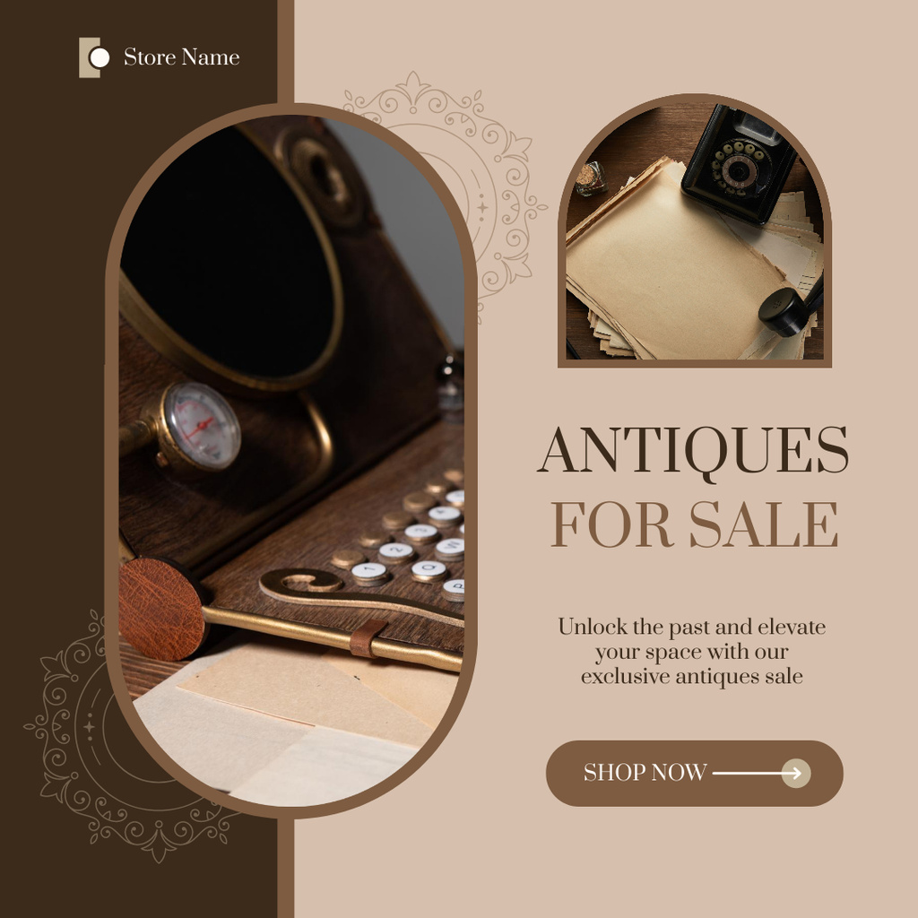 Well-preserved Telephone For Sale In Shop Instagram AD Modelo de Design