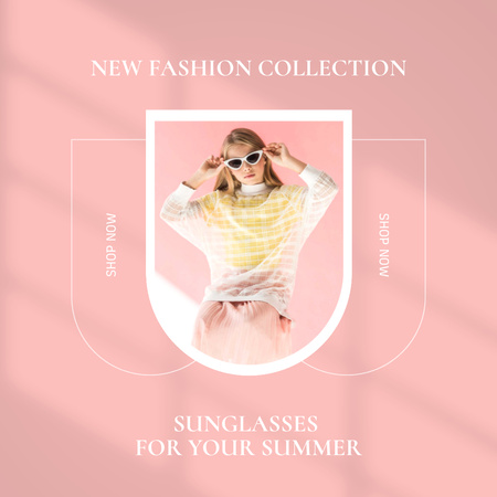Sunglasses Collection Advertising Instagram Design Template