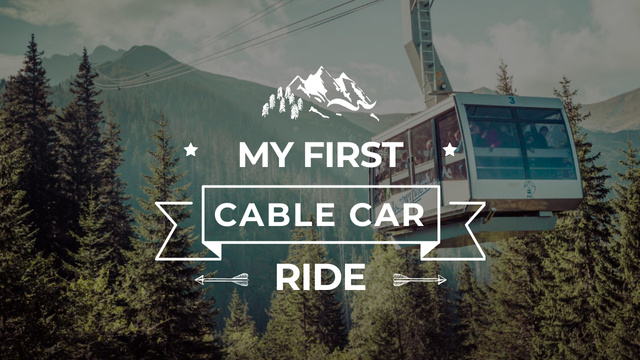 Cable Car over Forest in Mountains Youtube Thumbnail Design Template