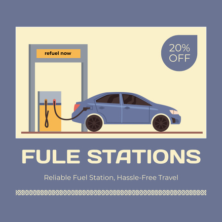 Gas stations Instagram Design Template