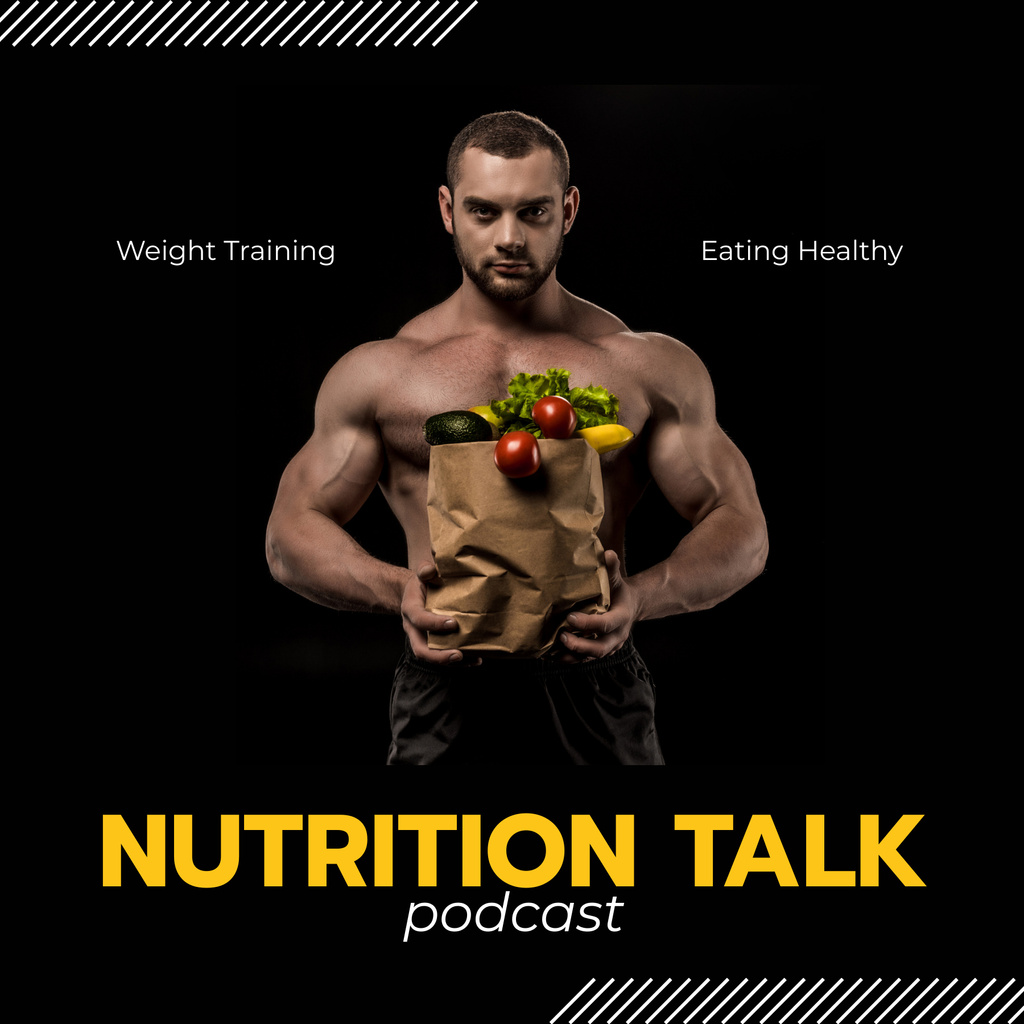 Modèle de visuel Nutrition Talk Podcast Cover - Podcast Cover