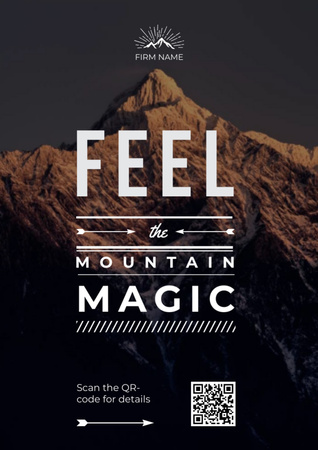 Nature inspiration with scenic Mountain peak Flyer A4 Design Template