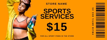 Sport Shop kedvezményes ajánlat az Orange-on Coupon tervezősablon