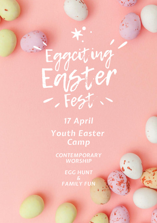 Easter Holiday Celebration Announcement Poster tervezősablon