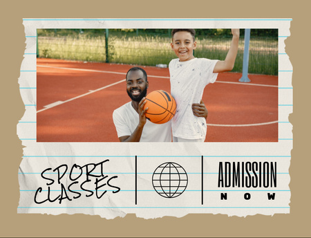 Platilla de diseño Basketball Class Offer Postcard 4.2x5.5in