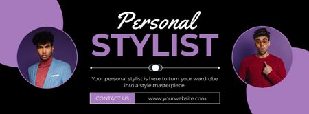 Personal Stylist for Trendsetting Dandies Facebook cover Design Template